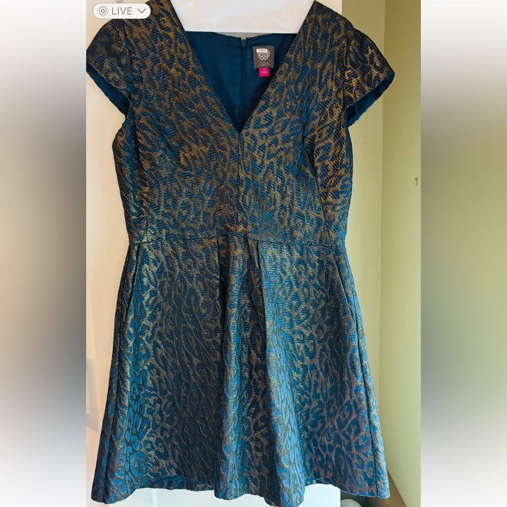 Vince Camuto Blue A-Line Cocktail Dress